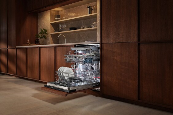 Open dishwasher