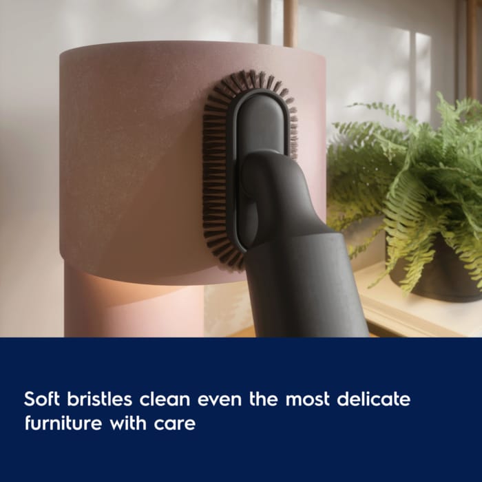 Soft bristles clean even the most delicate furniture with care