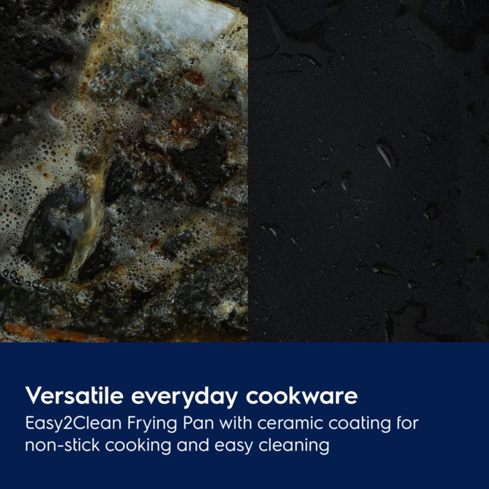 Versatile everyday cookware. Easy2Clean Frying Pan Set (28cm, 24cm) for all hobs with PFAS-free ceramic non-stick coating