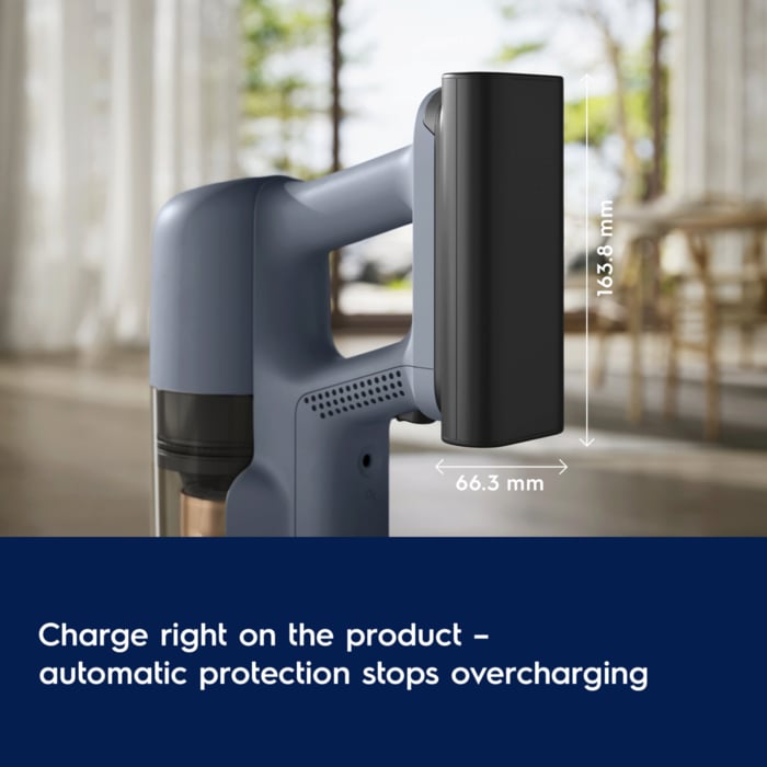 Charge right on the product - automatic protection stops overcharging