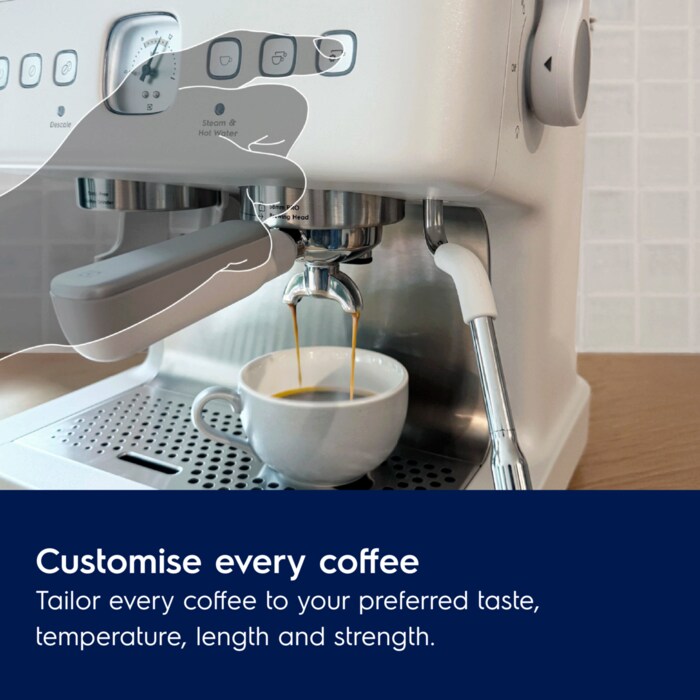Customise every coffee. Tailor every coffee to your preferred taste, temperature, length and strength.