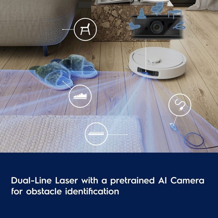 Dual-Line Lazer with a pretrained AI Camera for obstacle identification  