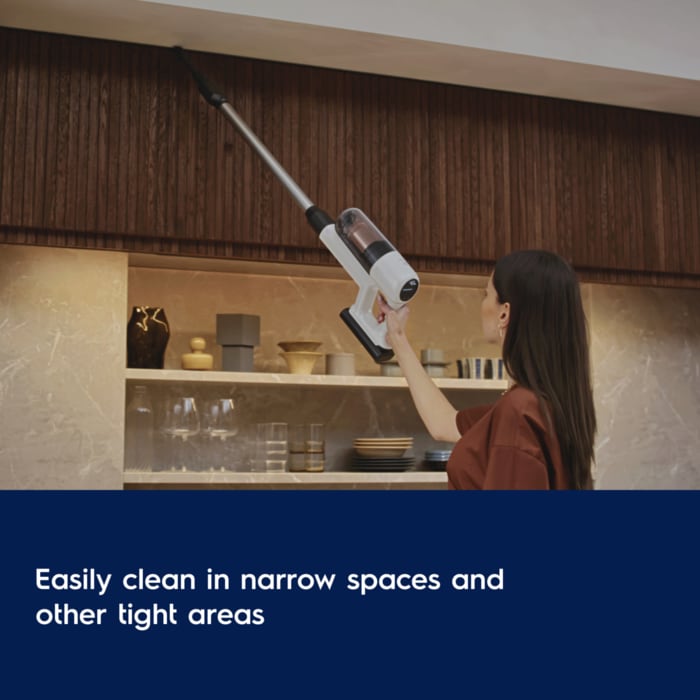 Easily clean in narrow spaces and other tight areas