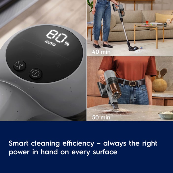 Smart cleaning efficiency - always the right power in hand on every surface