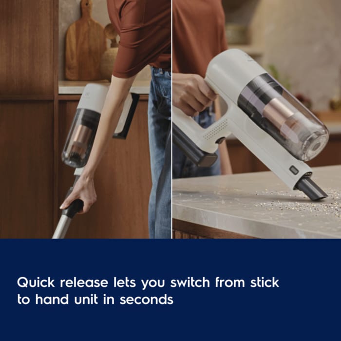 Quick release lets you switch from stick to hand unit in seconds 