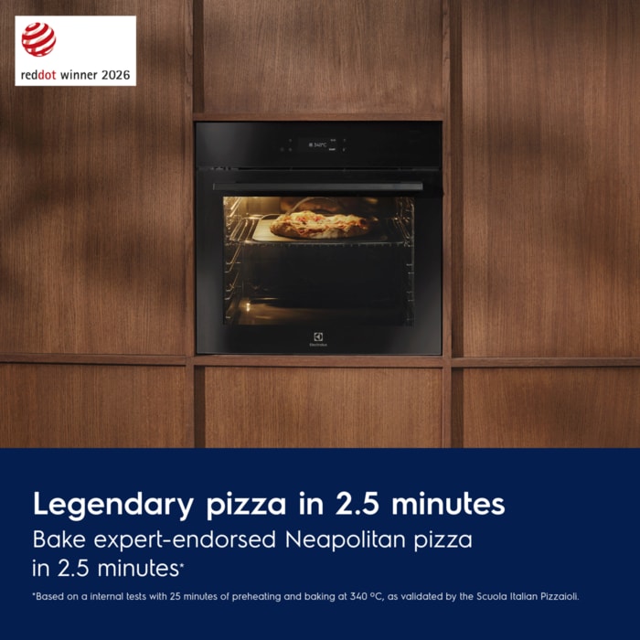 Electrolux Pizza Expert ER oven with a pizza inside