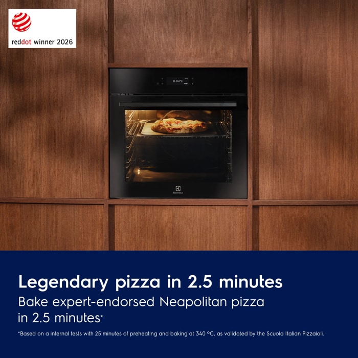 Electrolux Pizza Expert ER oven with a pizza inside