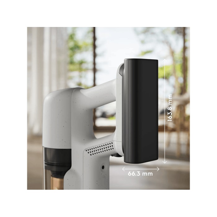 Battery-powered hand unit designed for easy portability.
