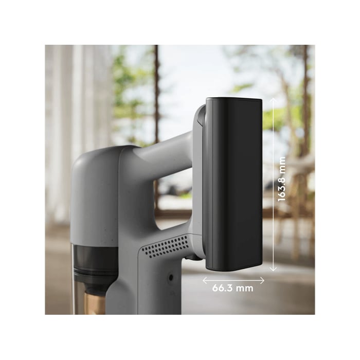 Battery-powered hand unit designed for easy portability.