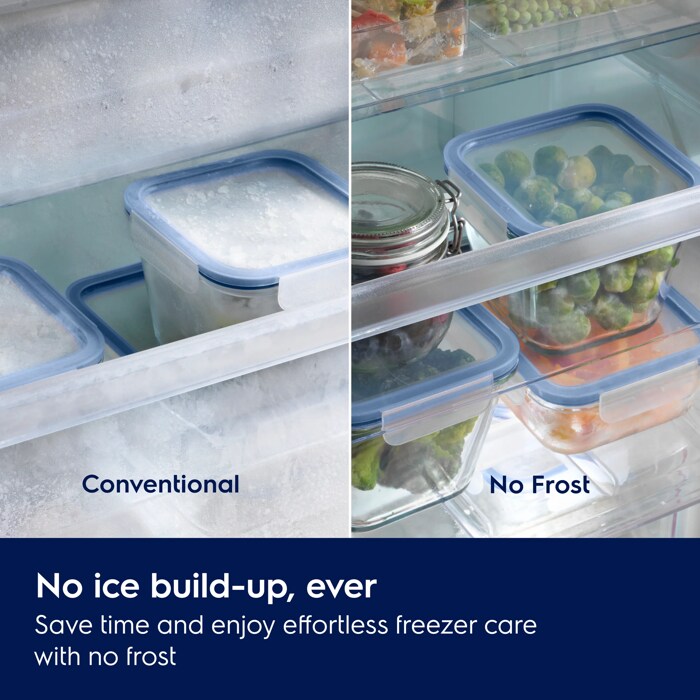 Save time and enjoy effortless freezer care with No Frost