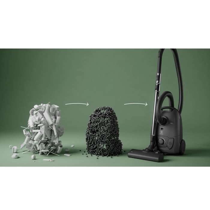 bagged cleaner and main nozzle made with up to 37% recycled plastic for a more mindful choice.