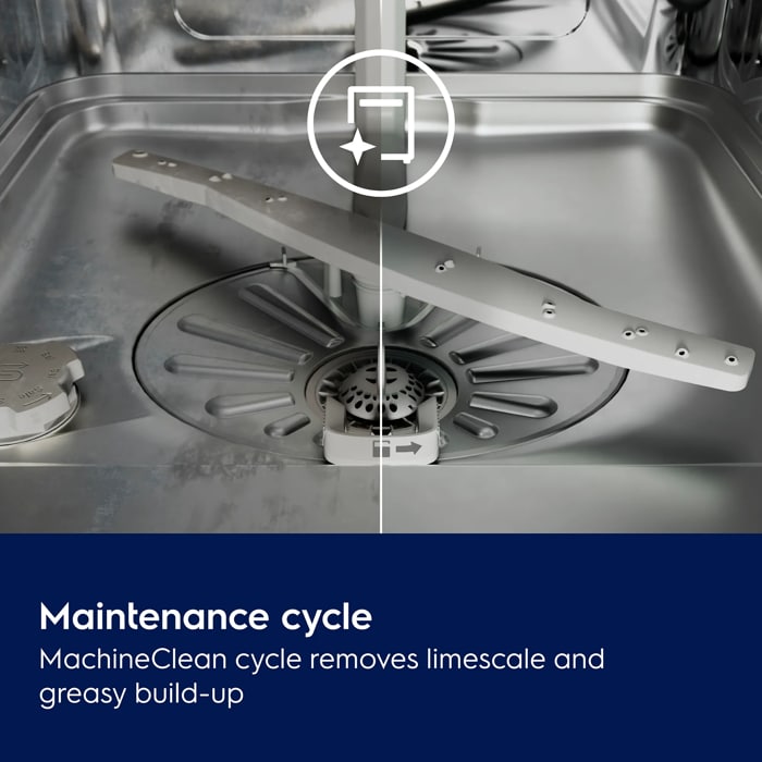 Maintenance cycle. MachineClean cycle removes limescale and greasy build-up.