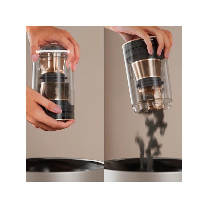 Quick and easy dust disposal – just press, empty, and go
