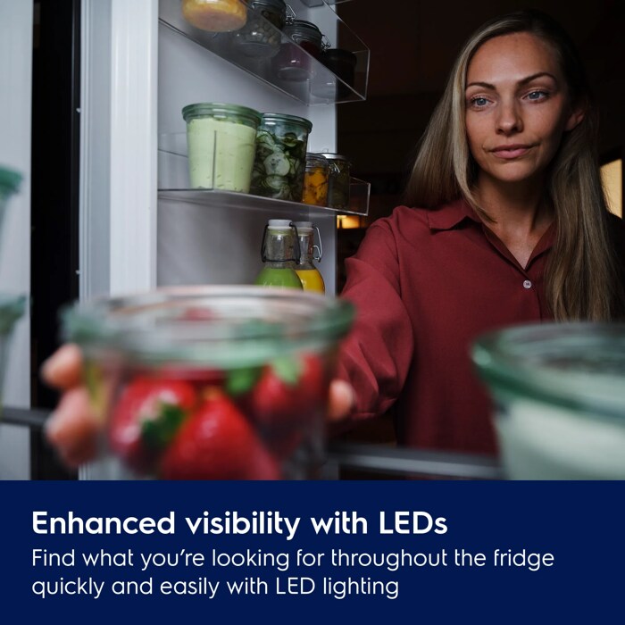 LED lights enhance visibility so you can find items easily