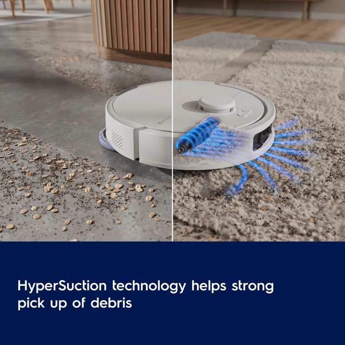 HyperSuction technology helps strong pick up of debris 