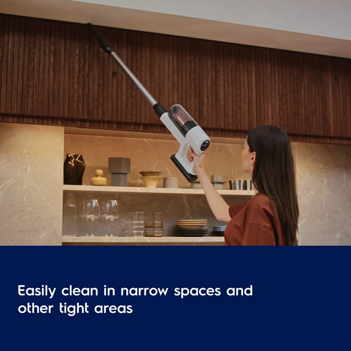 Easily clean in narrow spaces and other tight areas