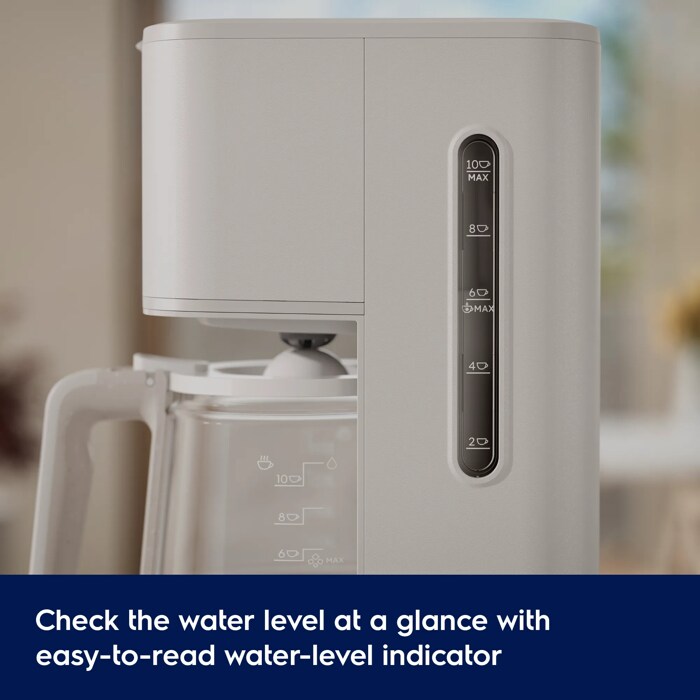 Check the water level at a glance with easy-to-read water-level indicator