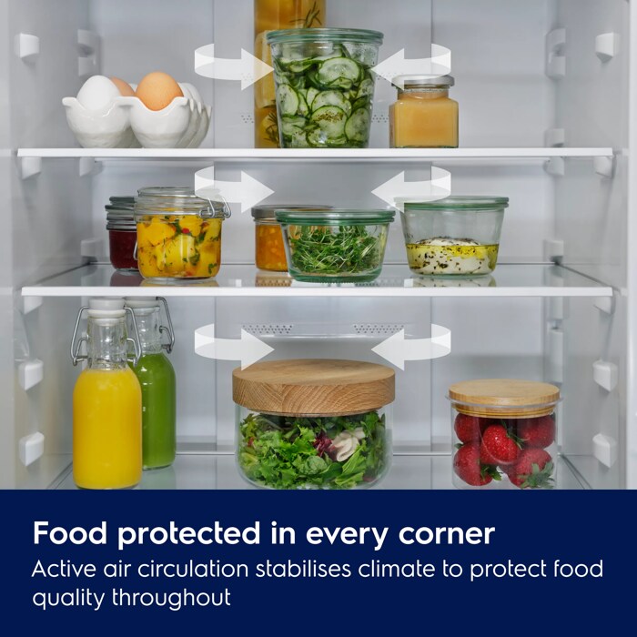 Cooling 360 system's active air circulation protects food quality