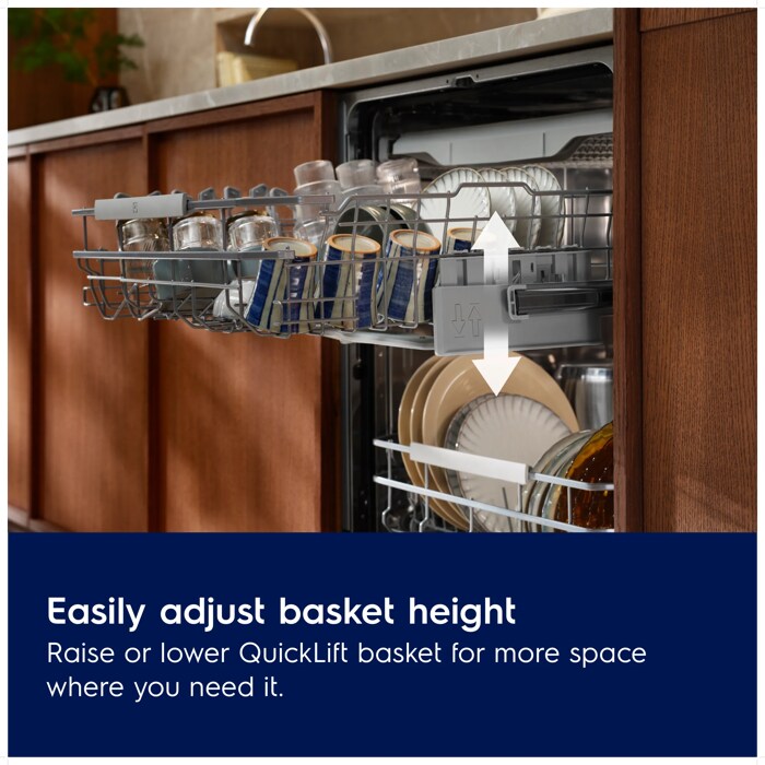 QuickLift basket gives you space where you need it.