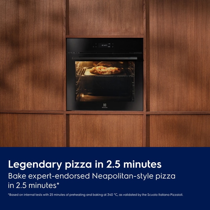 Electrolux Pizza Expert ER oven with a pizza inside 