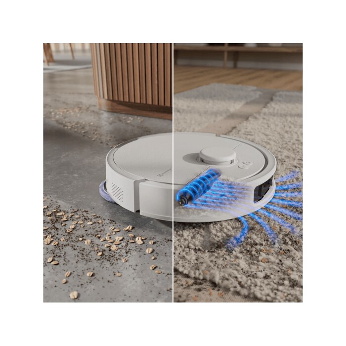 With HyperSuction* technology, the robot cleans any surface.