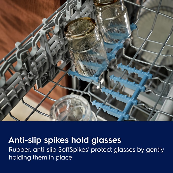 Anti-slip spikes  hold glasses. Rubber, anti-slip SoftSpikes® protect glasses by gently holding them in place. 