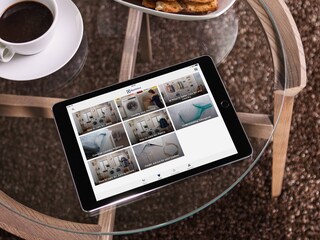 Seksioni i rrobave në aplikacionin My Electrolux në një tablet