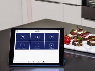 Seksioni i produkteve në aplikacionin My Electrolux në një tabletë