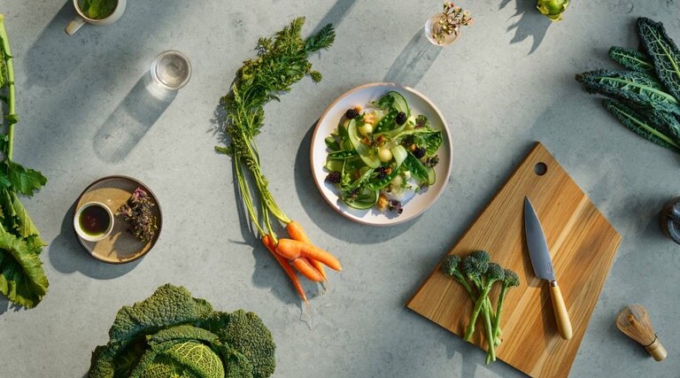 Different kinds of vegetables on a table to inspire better eating and sustainable living