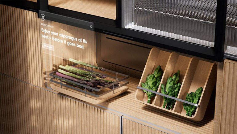 Asparagus and lettuce